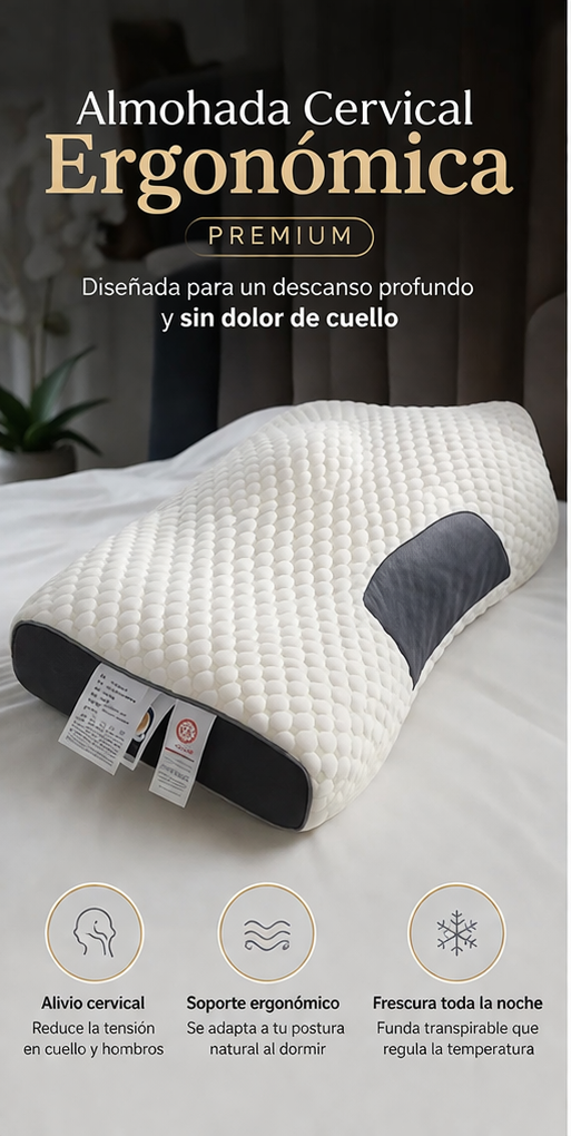 😴 Almohada Cervical Ergonómica Premium