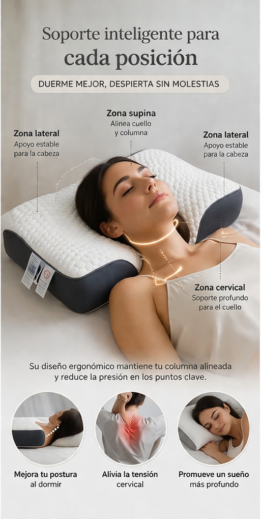 😴 Almohada Cervical Ergonómica Premium
